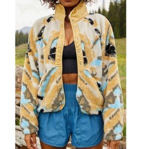 Like New Free People Hit The Slopes Printed Jacket Large